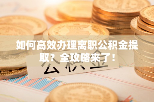 巴青如何高效办理离职公积金提取？全攻略来了！