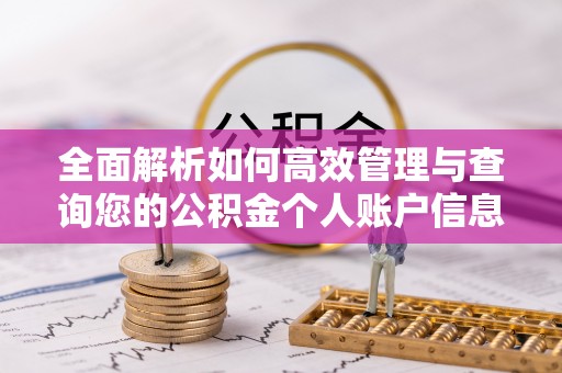 巴青全面解析如何高效管理与查询您的公积金个人账户信息