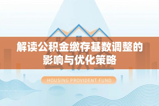 巴青解读公积金缴存基数调整的影响与优化策略