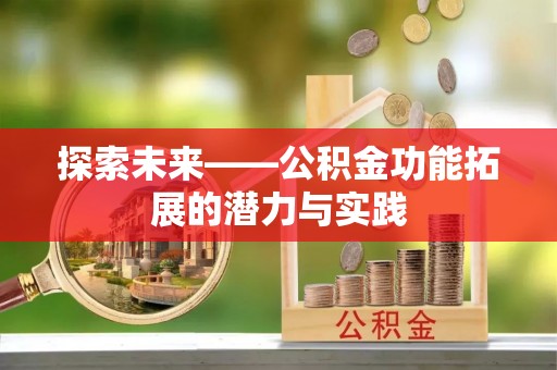 巴青探索未来——公积金功能拓展的潜力与实践
